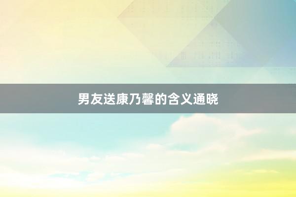 男友送康乃馨的含义通晓